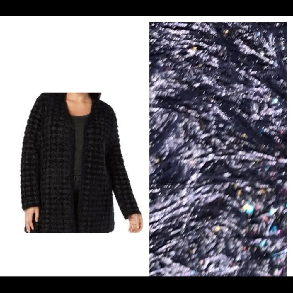 Alfani Eyelash Printed Cardigan Sweater‎